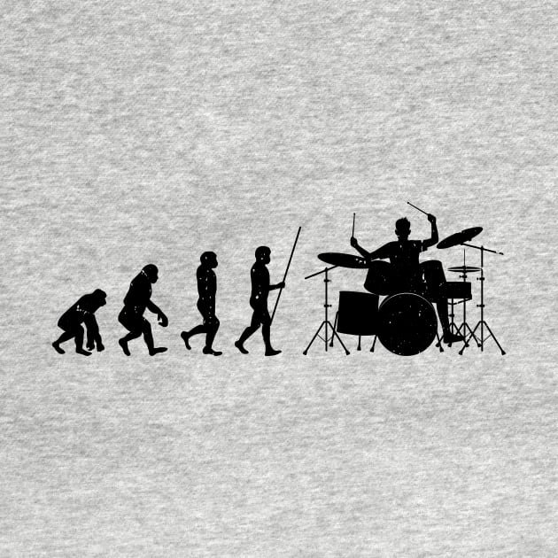 Funny Drummer Evolution Drumming Lover Drum by Wakzs3Arts